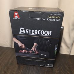 Astercook 21 Piece Black Knife Set