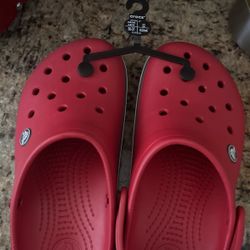 New Red Crocs Size 4 Boys MissinG Left Strap