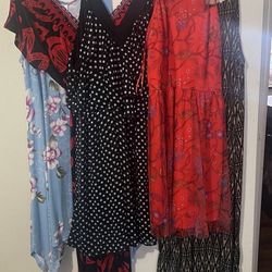 Womens Dresses Size L 12-14 Lot Of 5 Summer Sundress