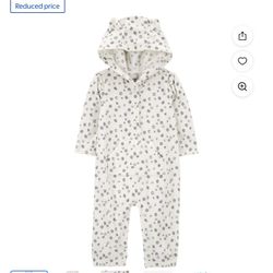 New Baby Girl Size 12 Months Onesie Fleece 