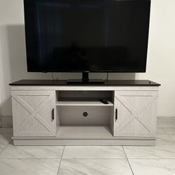 Farmhouse TV Stand / Entertainment Center (Up to 65” TVs)-TV Not included