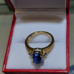 Ring Gold And Gems And Diamond, Anillo De Oro De Con Gemas Y Diamante 