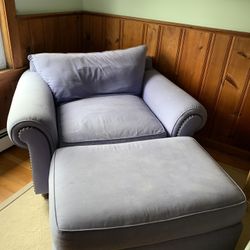 Over Size Chair And Ottoman Set