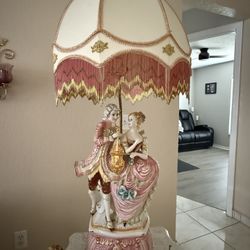 Porcelain And Gold Vintage Lamp