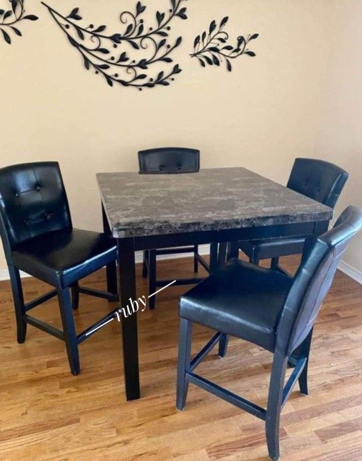 Brand new | Maysville Counter Height Dining Table And Chairs Set | Kitchen | Two Tone Table And Chairs Set Of 5 @ Next-day Delivery 🚚