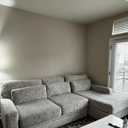 Like-New 2-Piece Sectional Sofa with Chaise – Boston Oyster