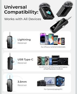 🎉🎉🎉 Wireless Lavalier Microphone with Noise Reduction for Phone & Camera
