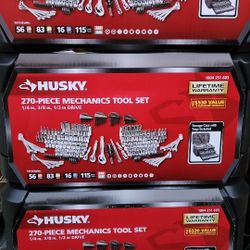 "CLEARENCE SALE "HUSKY MECHANICS TOOL SET 270 PIECE BRAND NEW /IN BOX FIRM PRICE $100