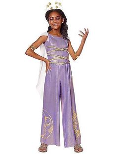 Child's Costume Purple Spirit Glitter Goddess