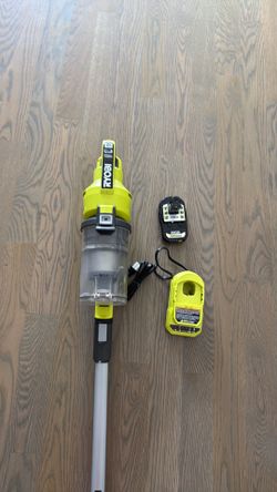 Ryobi stick vacuum with battery and charger