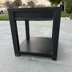 Distressed Black End/Side Table/night stand