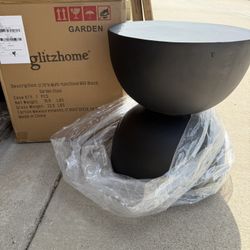 Multi-functional MGO Black Garden Stool 