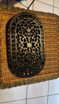 Large Cast-Iron Trivet Vintage/Double Pan Or Large Baking Pan