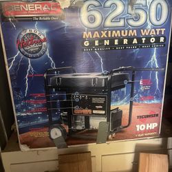 Generac Generator Brand New Unused 6250 Maximum Watt 10 HP