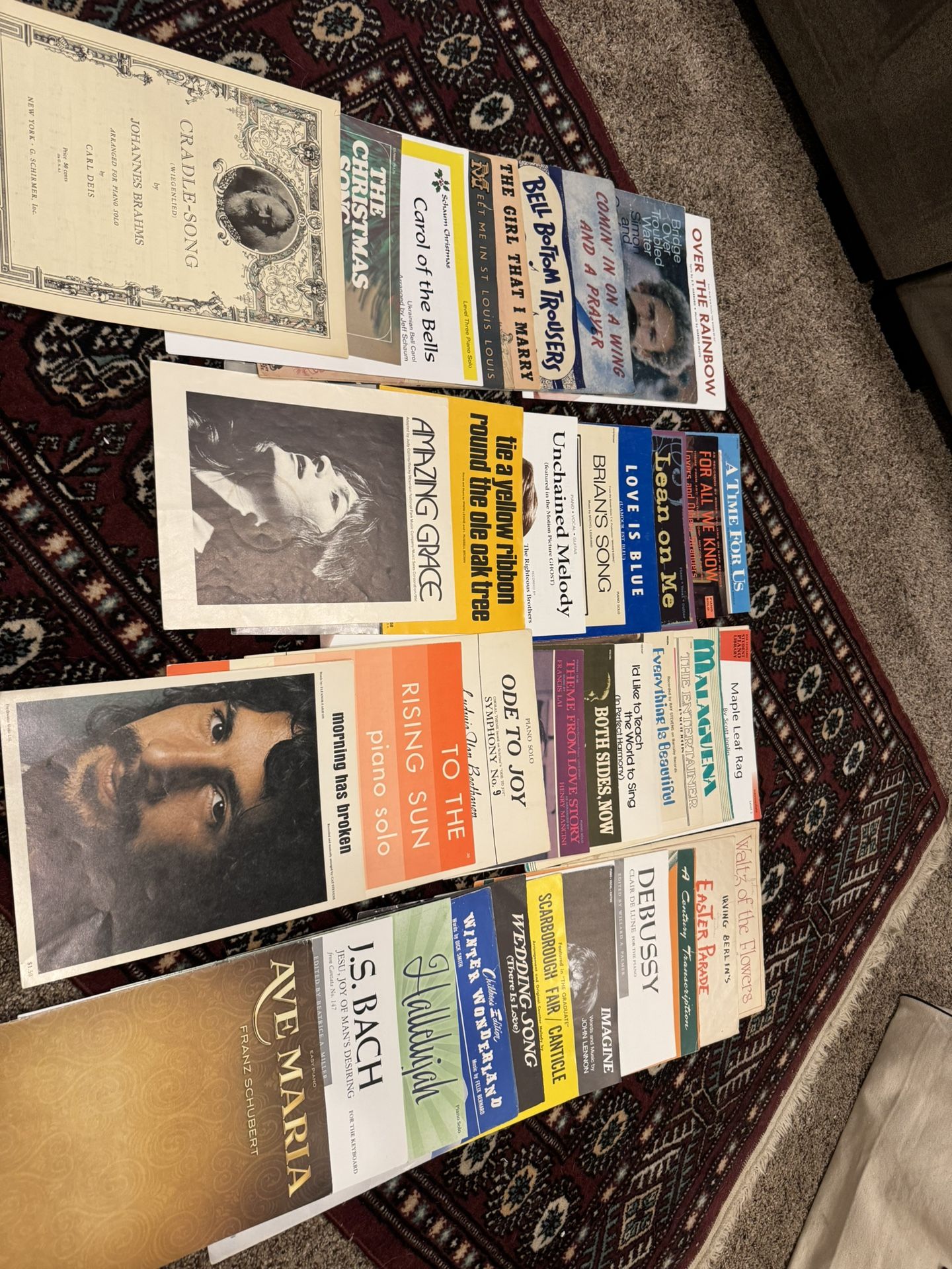 Lot of 40+ Antique Vintage 1950s - 70s Sheet Music Bundle Collection Piano Vocal