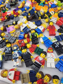 Lot of 100 Lego City Minifigures Firefighters Police Construction Worker Kid Pilot Farmer Robber