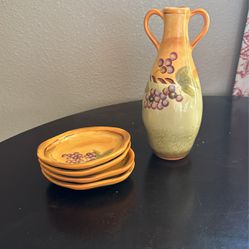 Decanter And Plates