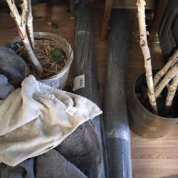 6x8 Indoor Outdoor rug Bluish Grey New In plastic $25 Per Rug 2 Left