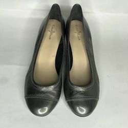 Cole Haan Shoes Slip Ons Wedges Women Size 8B Silver Leather Upper