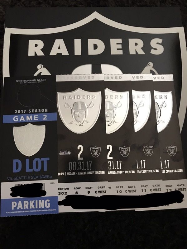 Raider tickets