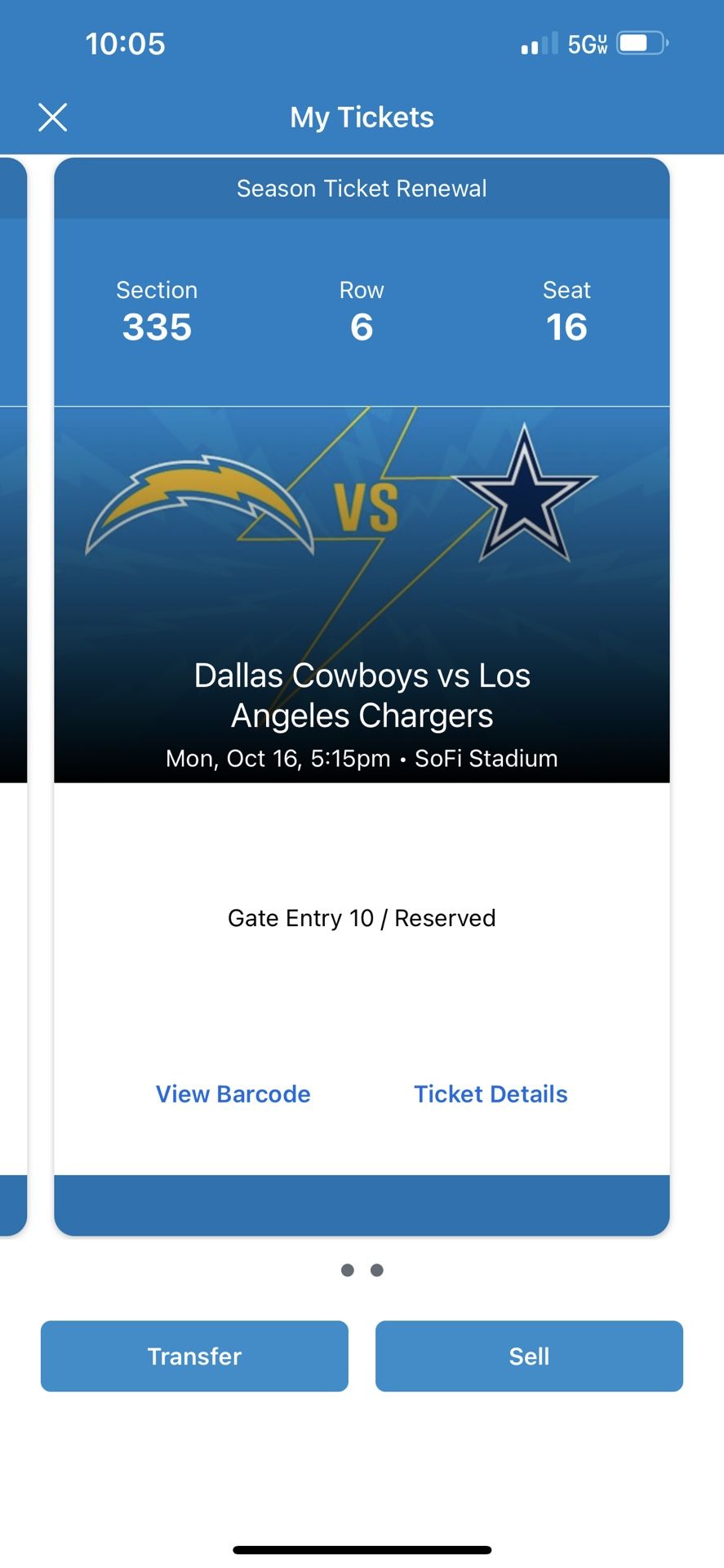 Cowboys VS Chargers 