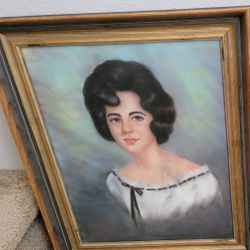 Vintage 1960s Portrait Painting Framed Wall Arthur 