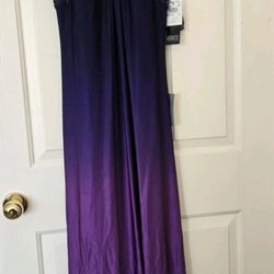 Adrianna Papell - Ombre Strapless Long Dress 