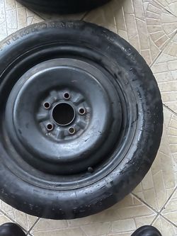 Temporary Spare Tire on Steel Rim