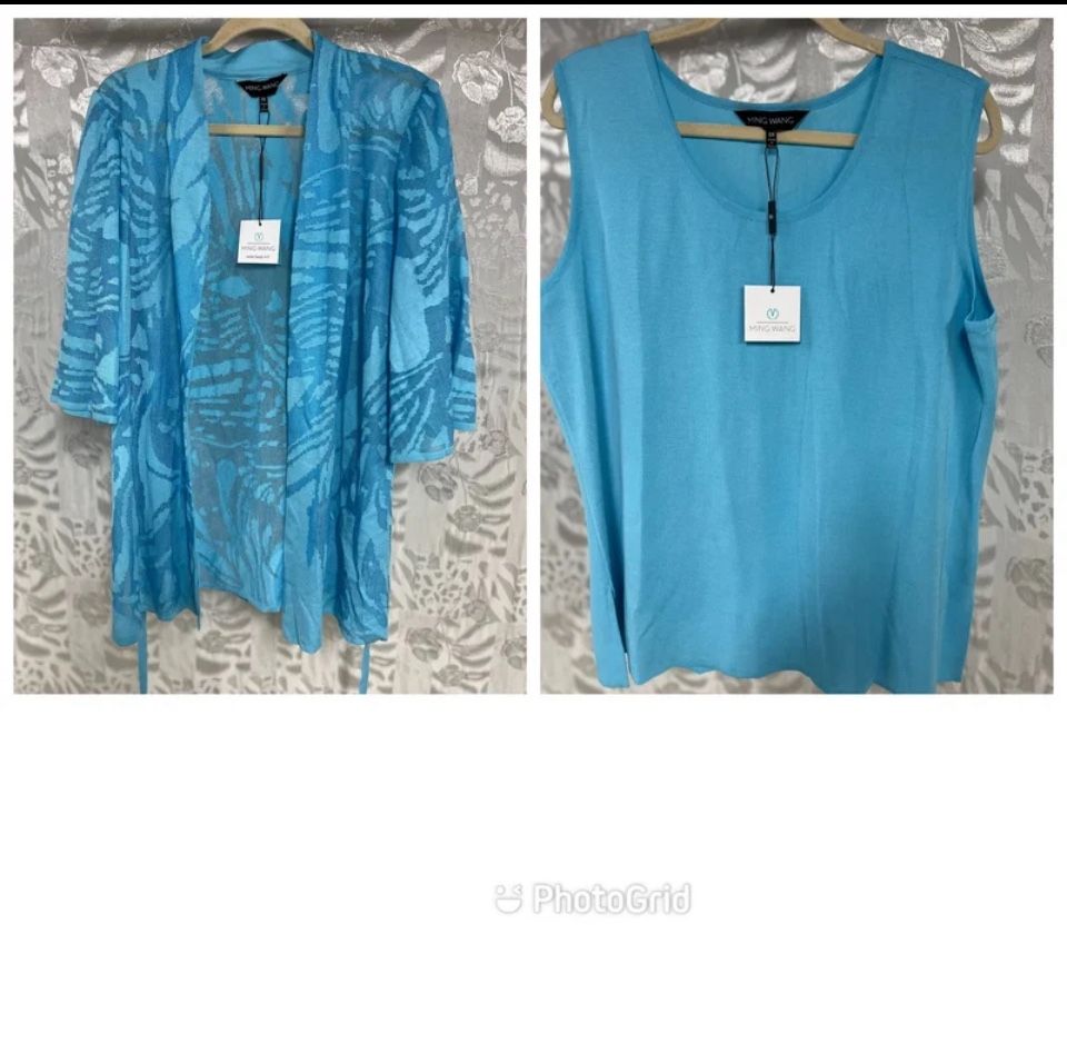 Women Ming Wang Sleeveless Top & Coverlet