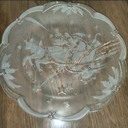 Vintage Crystal Serving Plates 
