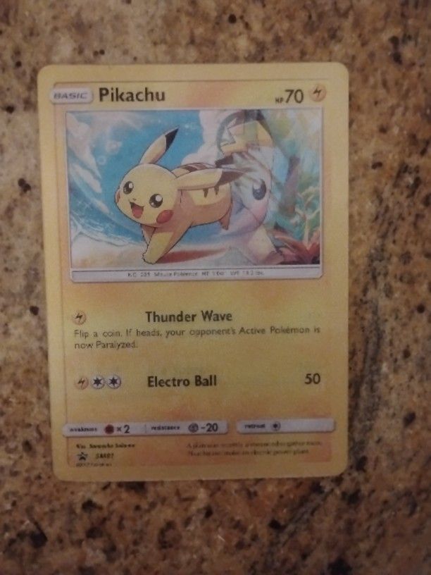 Pokemon Pikachu Riachu Jumbo Novelty Card 