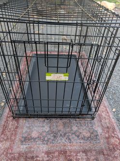 Large Black Wire Dog Crate with Tray