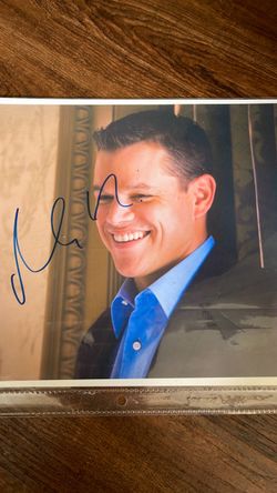 Signed Celebrity 8x10 Photo with Autograph matt damon