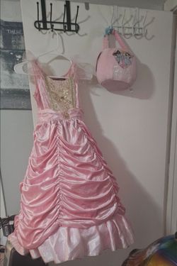 Little Girls Princess Dress w/ Plush Candy Bag