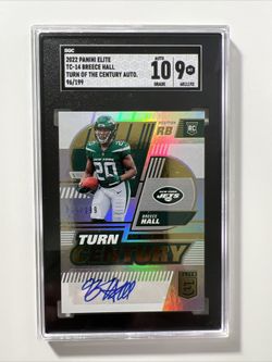 2022 Panini Elite Turn of the Century Autograph #TC-14 Breece Hall /199 SGC 9