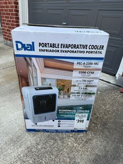 Dial Portable Evaporative Cooler – 2200 CFM, Covers up to 750 sq. ft.