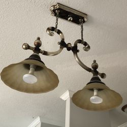 Dual Bulb Heavy Duty Kitchen or Island or Pool Table Lamp