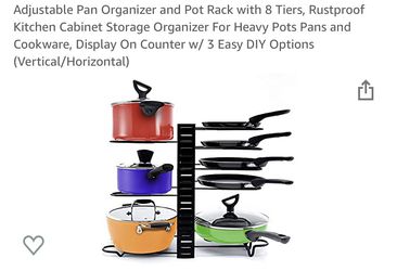 Adjustable pan/pot organizer -brand new