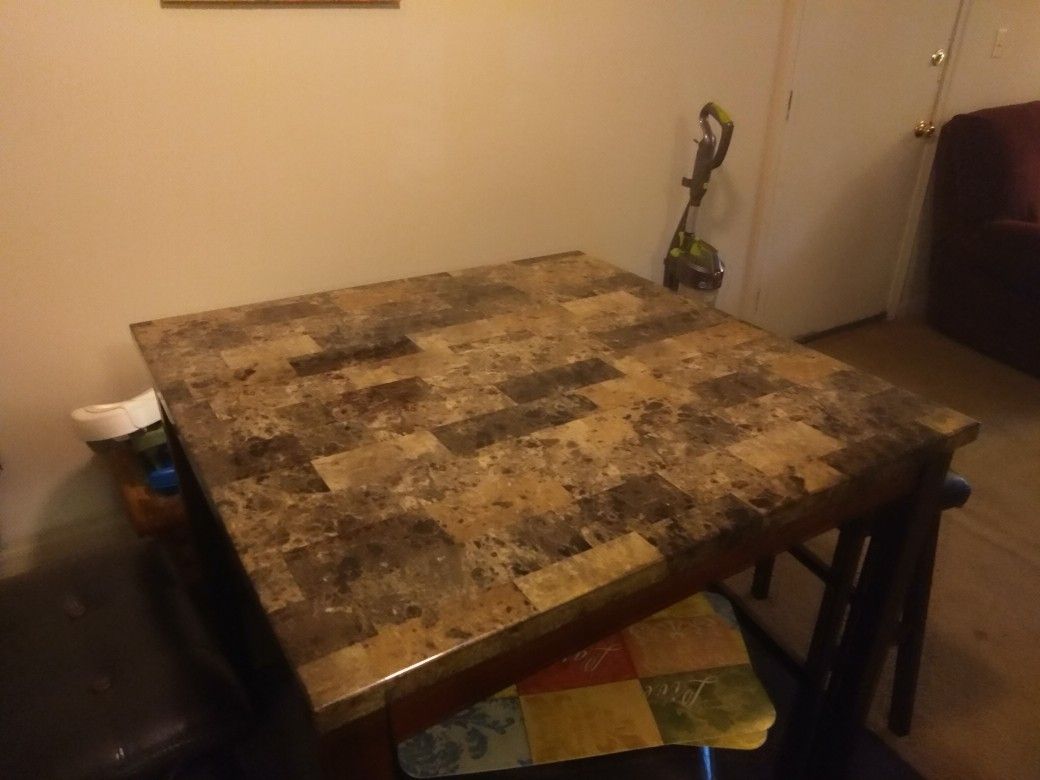Kitchen table marble layer