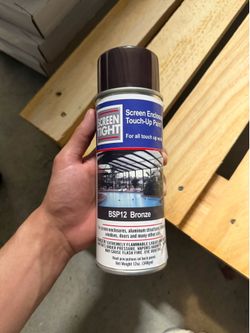 Screen enclosure touch up spray paint