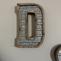 Galvanized Metal Letter Decor 