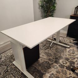 Large White Standing Desk 