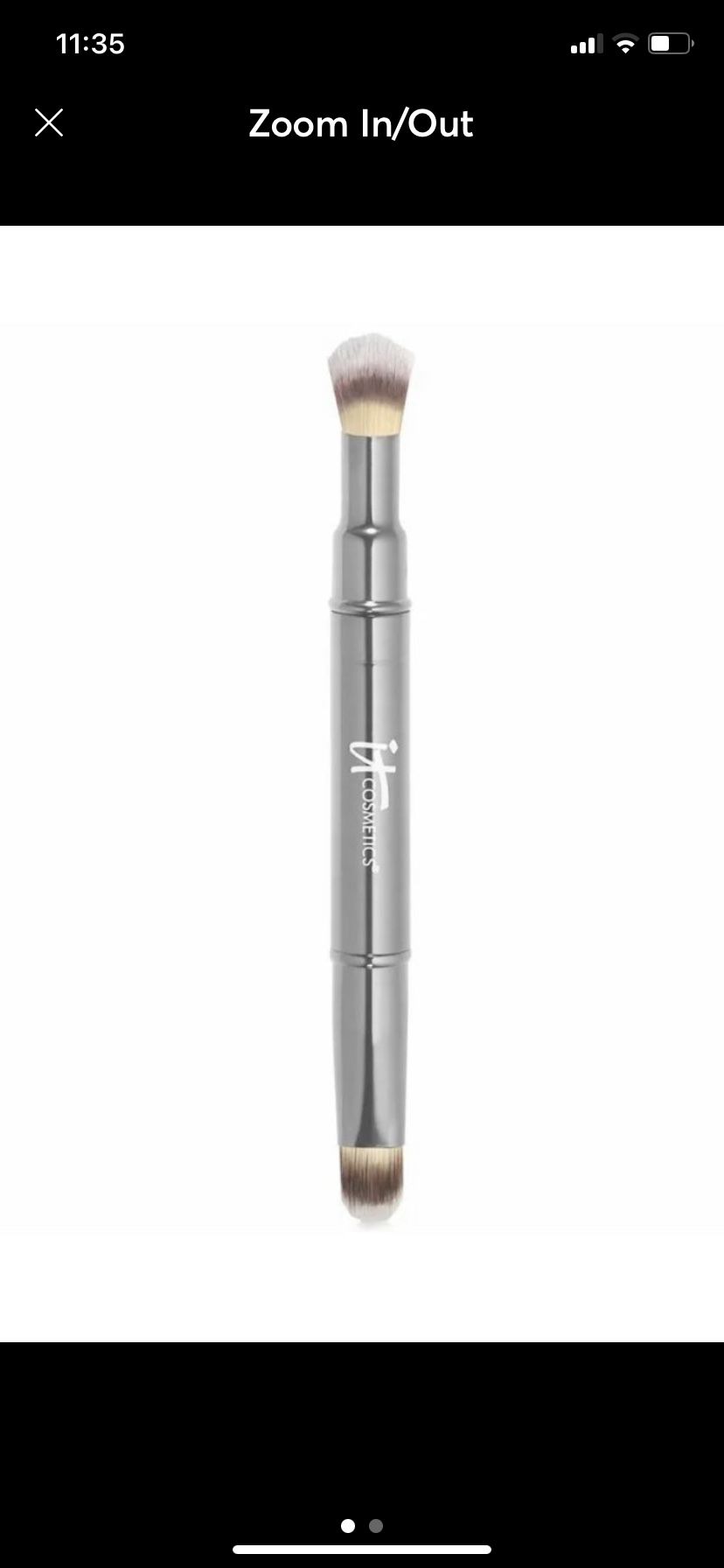 IT COSMETICS #2 Retractable Heavenly Luxe Dual Airbrush Concealer Brush NEW!