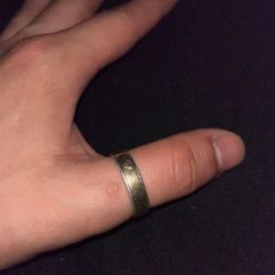 925 Silver Ring With Gold 