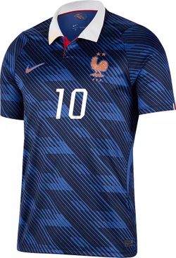 Nike France National Team Kylian Mbappe #10 Soccer Jersey Blue White Size M