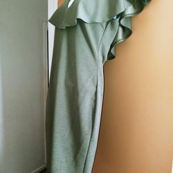 Olive green party dress