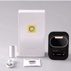 FOVOMI Bluetooth Label Maker-Portable Wireless Mini Thermal Label Sticker Printer Compatible with Android & iOS, Multifunction for Business Clothing M