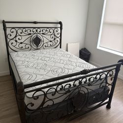 Queen Bed Frame & Mattress