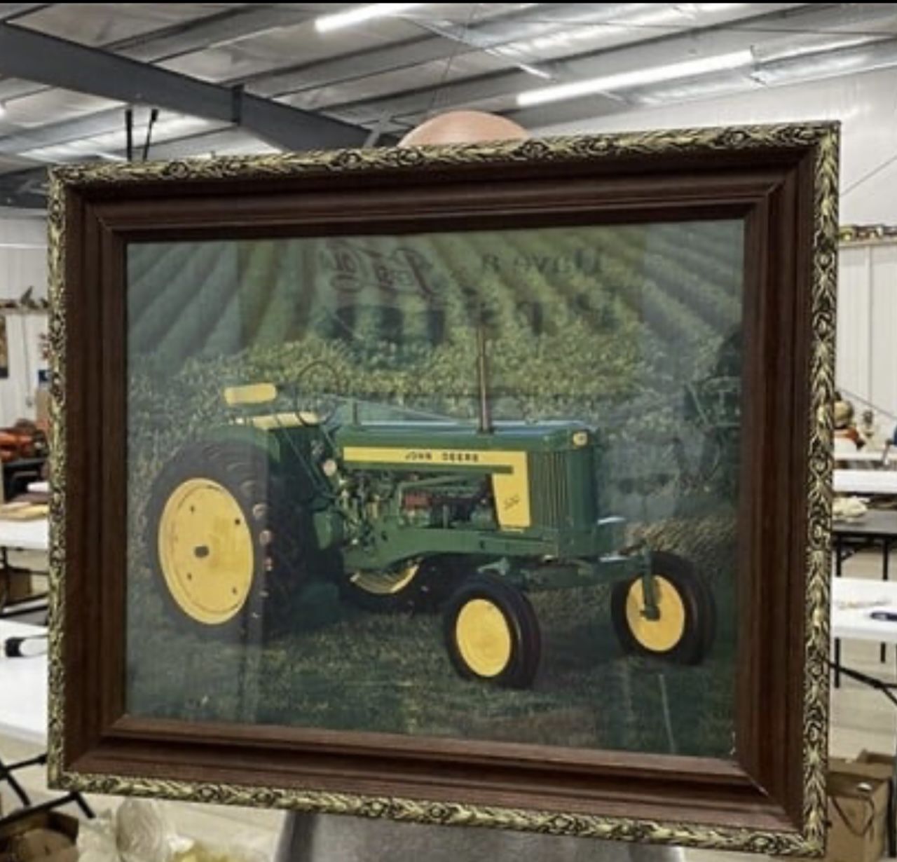 John Deere Model 520 Framed Tractor Picture