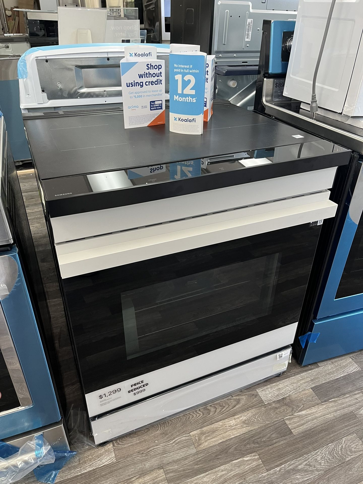 $999 Bespoke Smart Slide In Induction Range, Open Box, One Yr Warranty